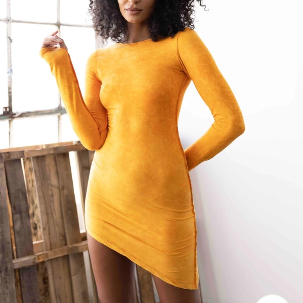 Vintage Souls asymmetrical orange dress